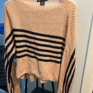 Pink and navy stripe sweater